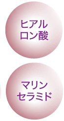 ヒアルロン酸、マリンセラミド