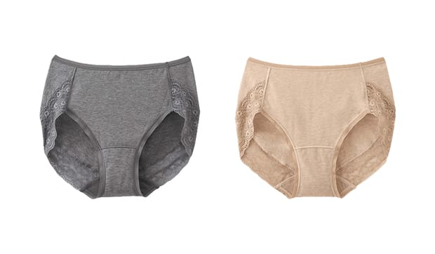 すっぽりレース 杢グレー＆杢ベージュ