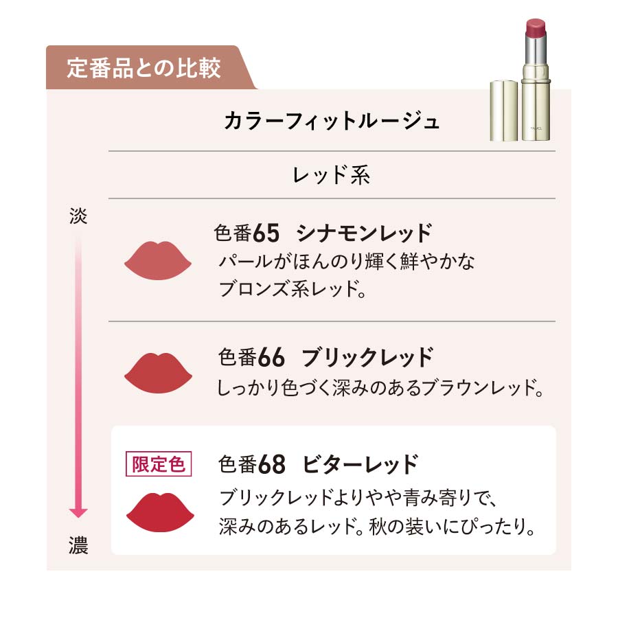 限定メイク カラーフィットルージュ＜ビターレッド＞