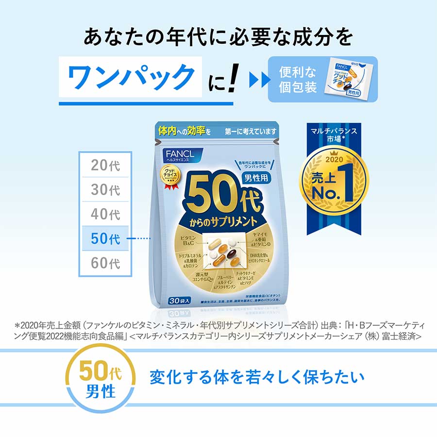 50代からのサプリメント 男性用