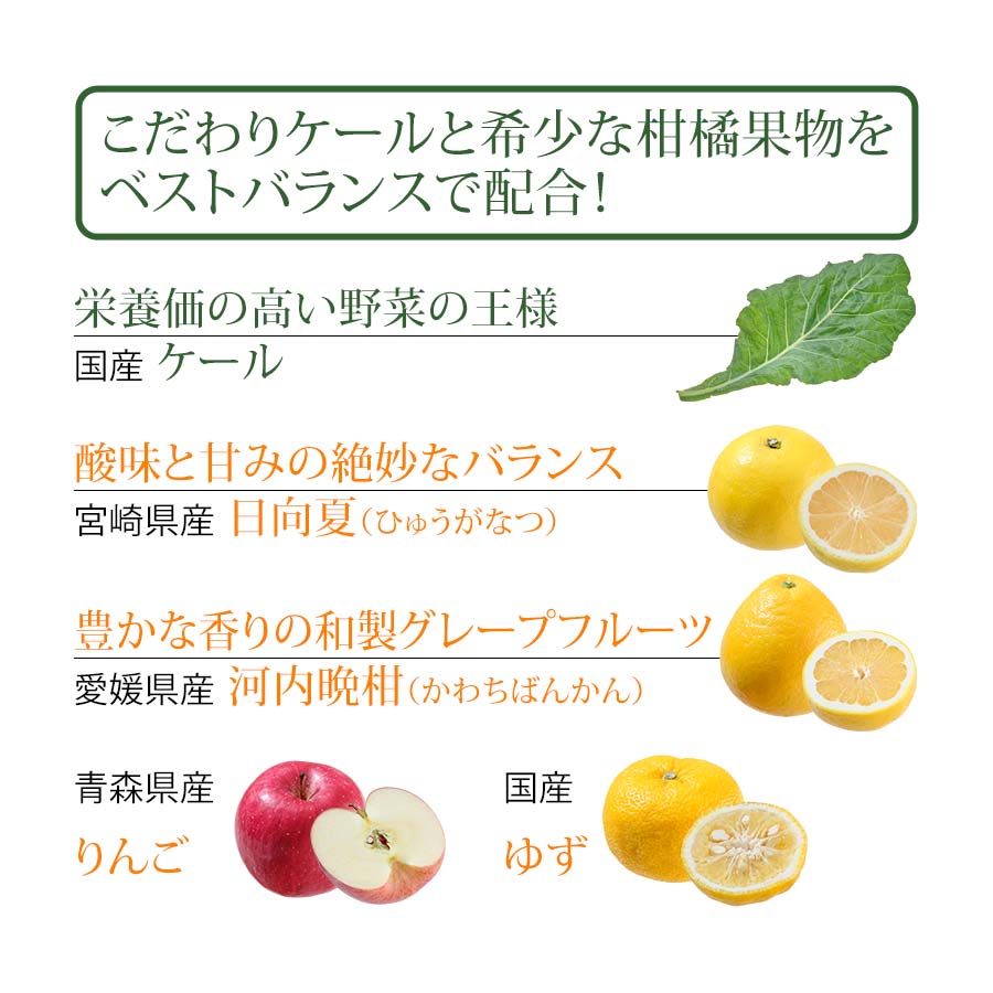 国産ケールと贅沢果実の充実搾りセット