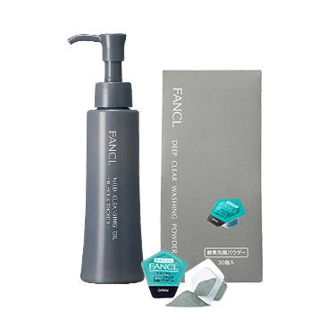 FANCL LAND限定 マイルドクレンジング オイル＜ブラック＆スムース＞＆ディープクリア洗顔パウダーセット