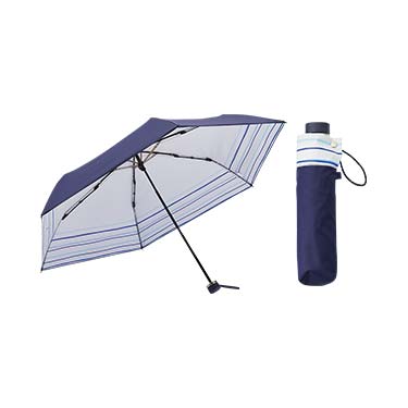1級遮光折り畳み日傘（晴雨兼用） ネイビー×フォード 