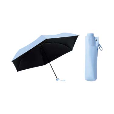 1級遮光 晴雨兼用折り畳み傘（ワイド） ブルー×ストライプ 