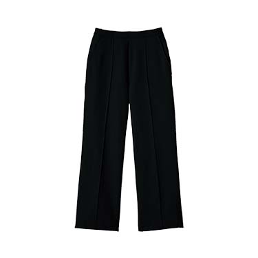 ＜ARIKI＞吸湿発熱ピンタックセミワイドパンツ ブラック S