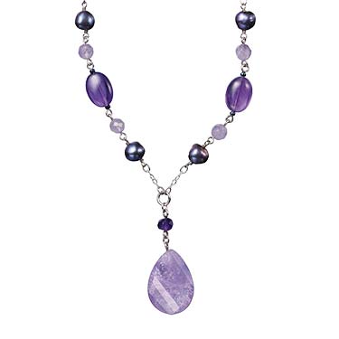 天然石3wayネックレス＆ブレスレット アメシスト