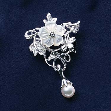 アコヤ真珠ナチュラル 5wayブローチ（8mm珠）