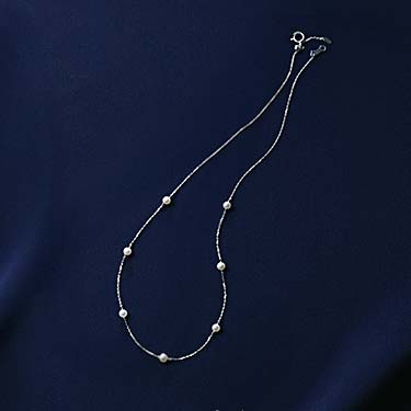 ベビーパール ステーションネックレス（4mm珠・40-45cm） 