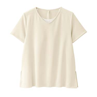 姿勢サポート美Tシャツ アイボリー S