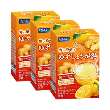 ゆずしょうが湯　30日分　1箱（8g×10本）×3