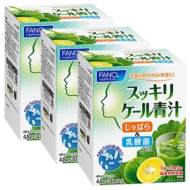 スッキリケール青汁 じゃばら＆乳酸菌プラス 90本入り（30本×3箱）