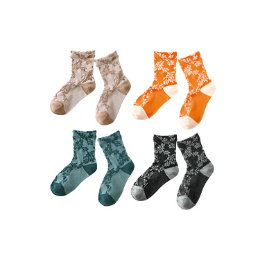 FANCL LAND限定 あたたかフロート柄ソックス 4色セット 24-26cm