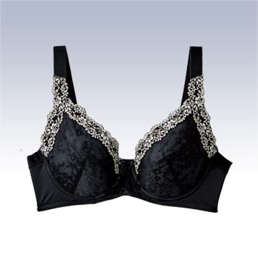 ［すっきり美ホールドブラ（限定レースデザイン）］ D80 華ブラック