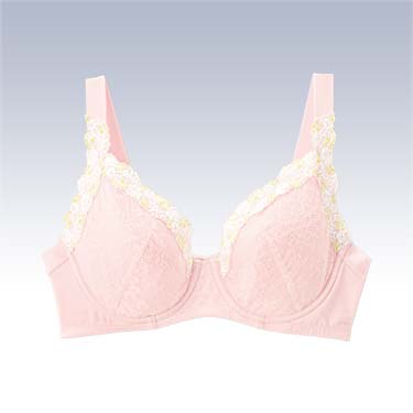 ［すっきり美ホールドブラ（限定レースデザイン）］ C80 華ピンク