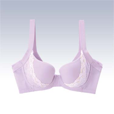 ［すっきり上がるブラ（限定レースデザイン）］ B65 ミスティライラック