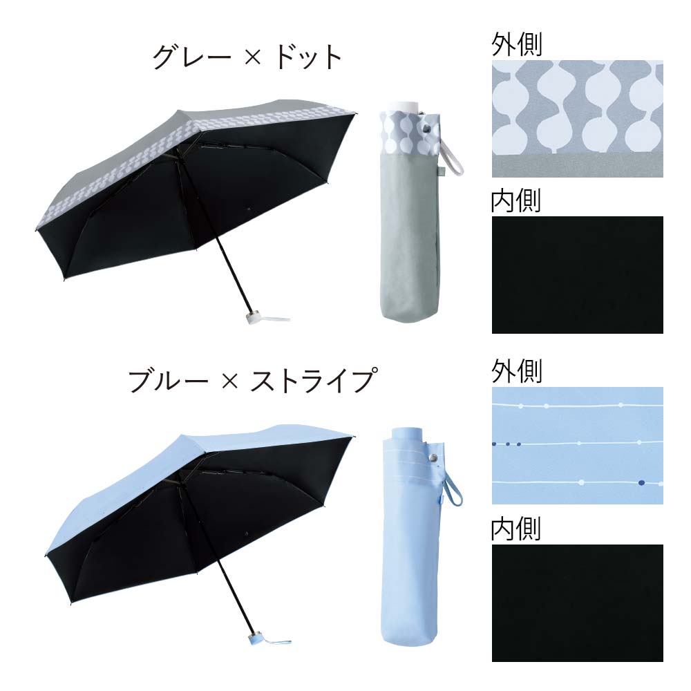 1級遮光 晴雨兼用折り畳み傘（ワイド）