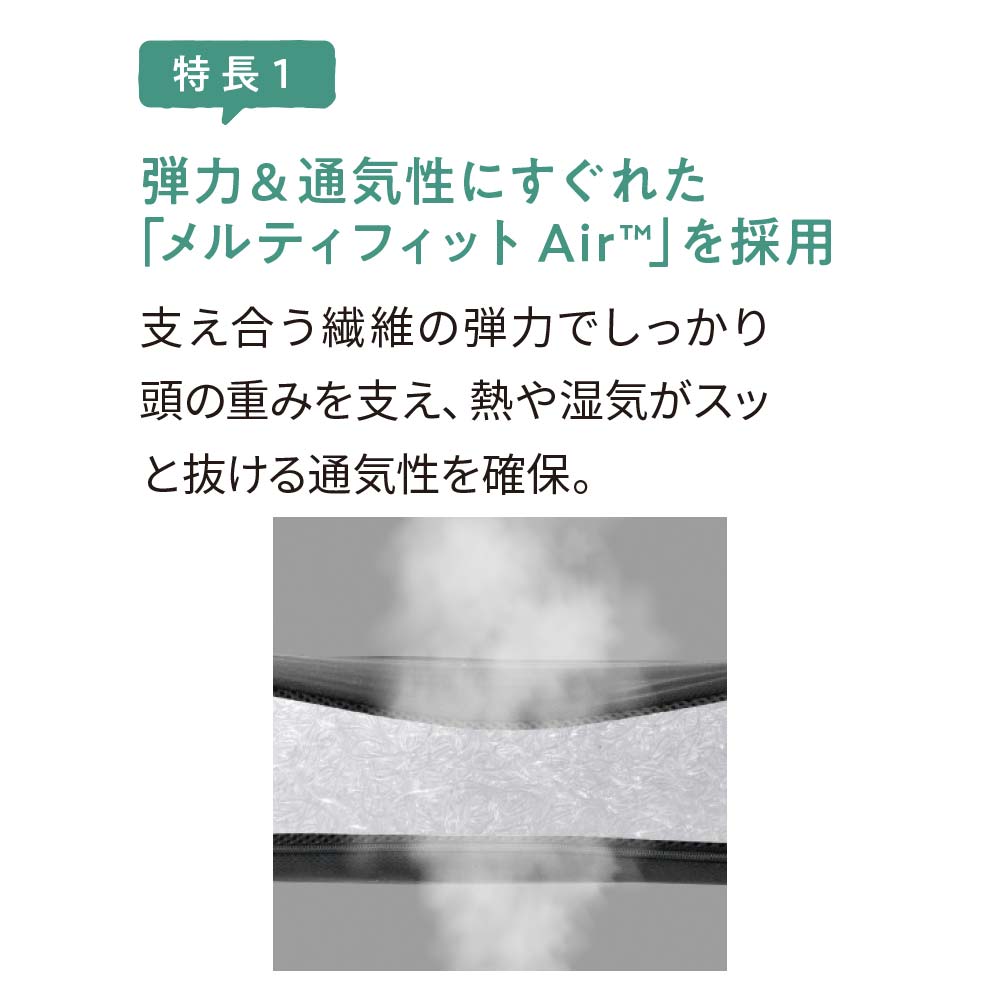 ＜RAKUNA＞NEW整体枕（ブラックカバー付き）