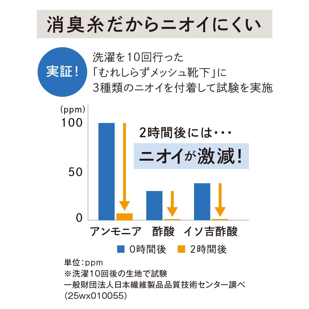 むれしらずメッシュ靴下
