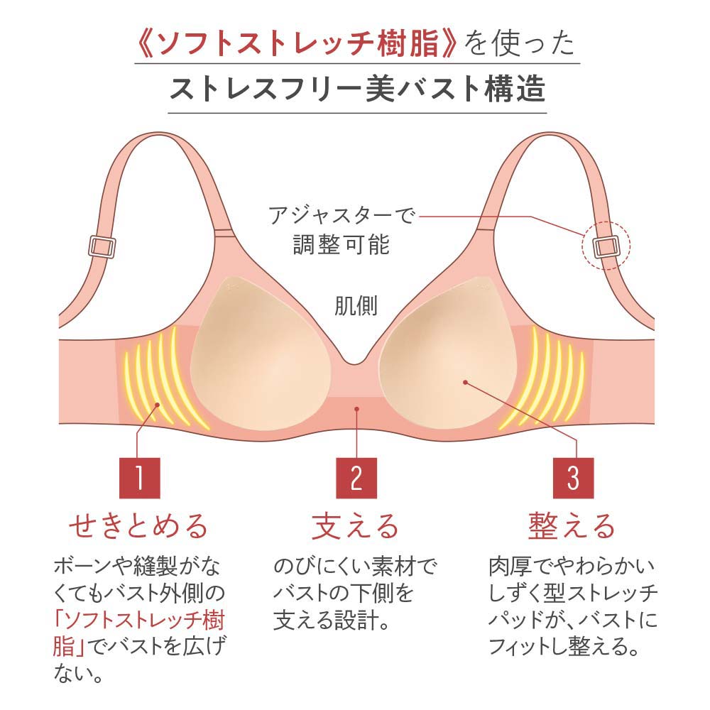 シームレスライトブラ 4色セット