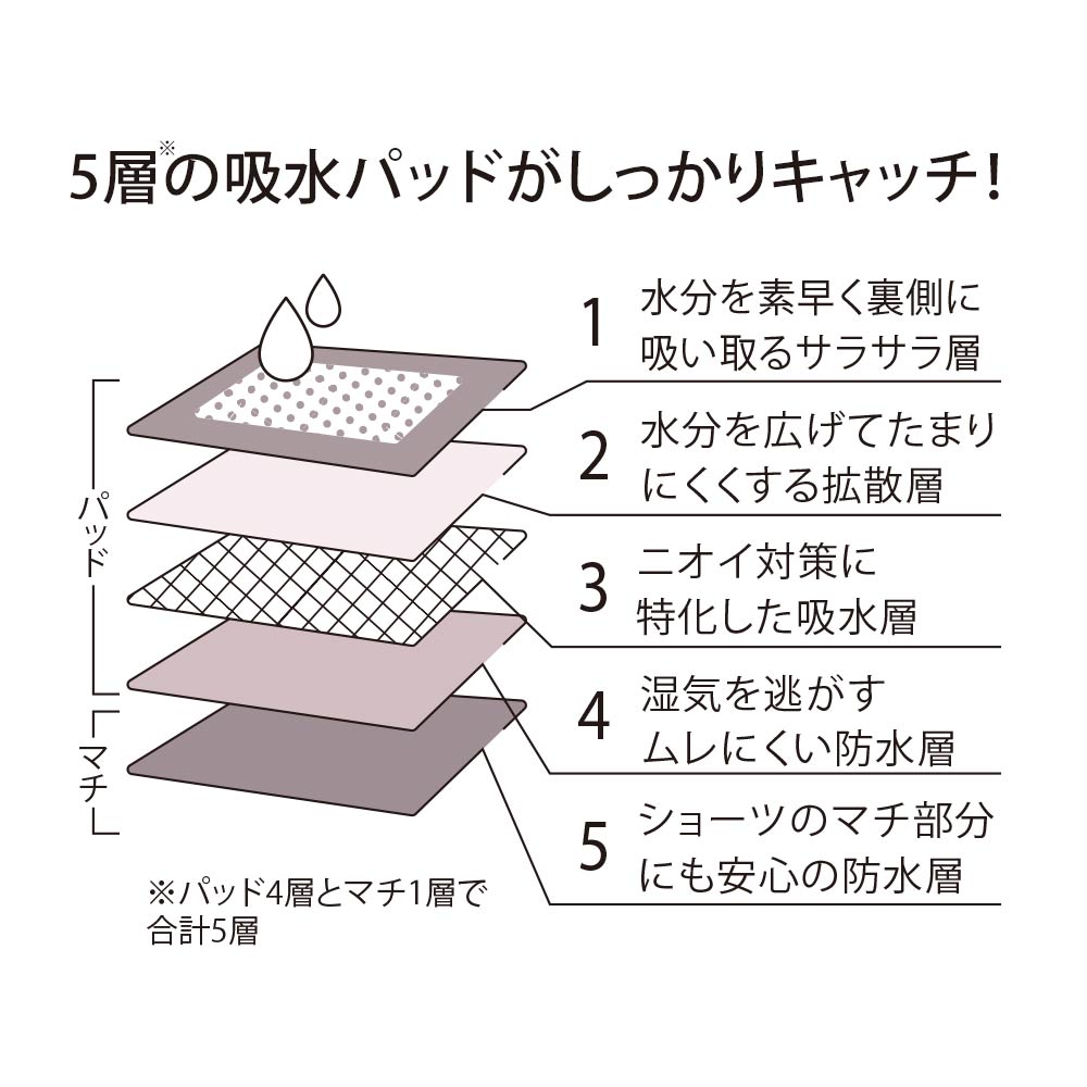 吸水サニタリーショーツ 涼やかタイプ