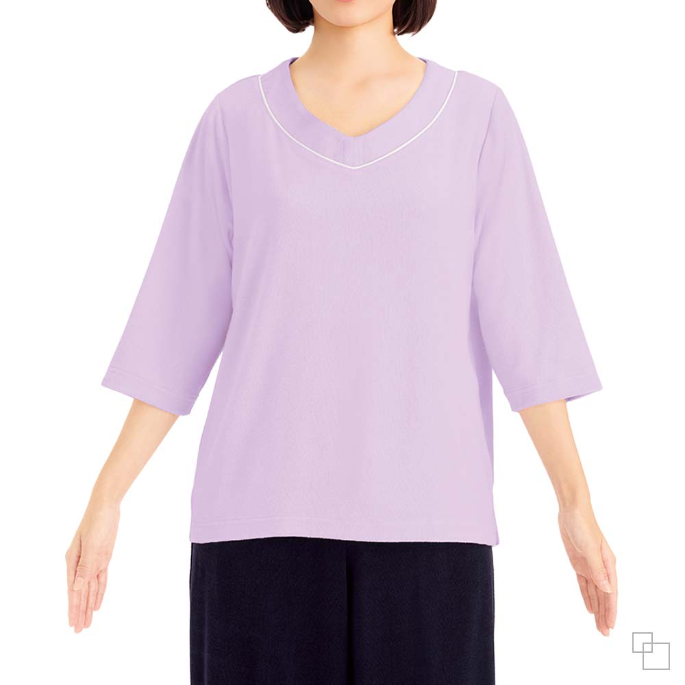 ほぐれるルームウェア 7分袖（パイル）