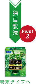 独自製法 Point 2 粉末タイプ