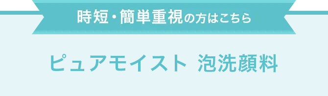 時短・簡単重視の方はこちら　ピュアモイスト 泡洗顔料