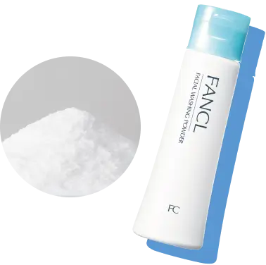 内容パウダーと「洗顔パウダー」容器の画像