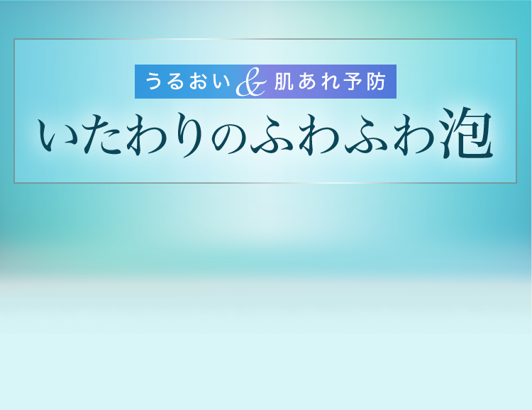 うるおい＆肌あれ予防 いたわりのふわふわ泡