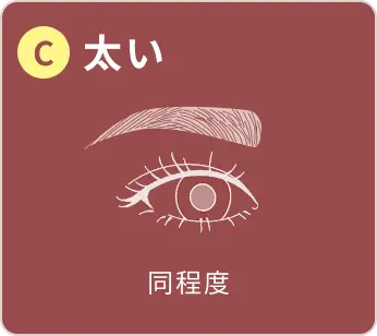 C 太い 同程度