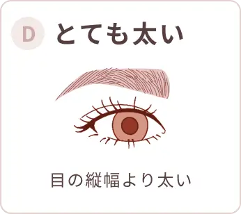 4 とても太い 目の縦幅より太い