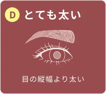 4 とても太い 目の縦幅より太い