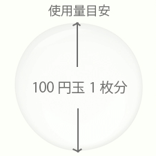 使用量目安 100円玉1枚分