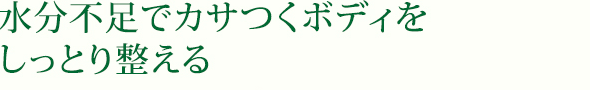 水分不足でカサつくボディをしっとり整える