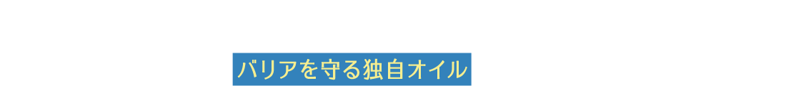 キメまで整う理由は、バリアを守る独自オイルにアリ