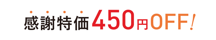 感謝特価450円オフ