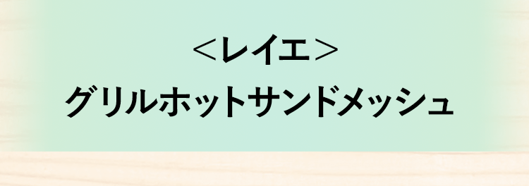 ＜レイエ＞グリルホットサンドメッシュ
