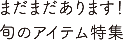 まだまだあります！旬のアイテム特集