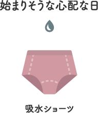 始まりそうな心配な日 給水ショーツ