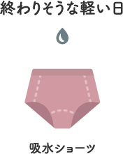 終わりそうな軽い日 給水ショーツ