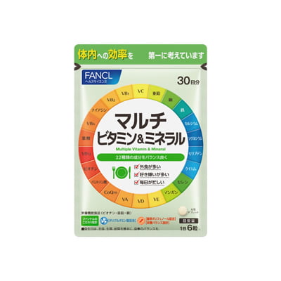 マルチビタミン&ミネラル 180粒 1,137円(税込)