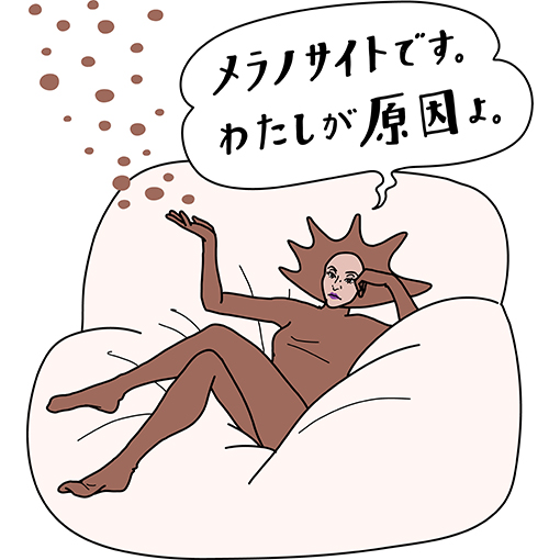 メラノサイトです。わたしが原因よ。