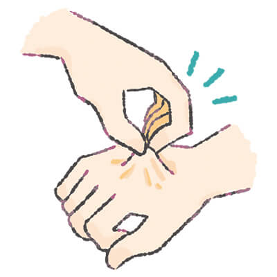 手の甲でかくれ脱水チェック
