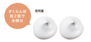 さくらんぼ粒2個で全顔分
