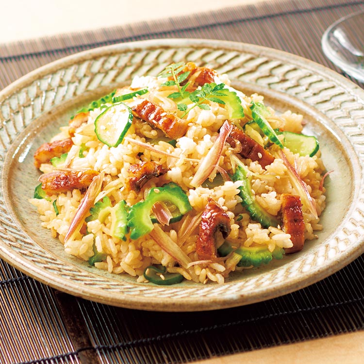 うなぎと夏野菜の混ぜごはん