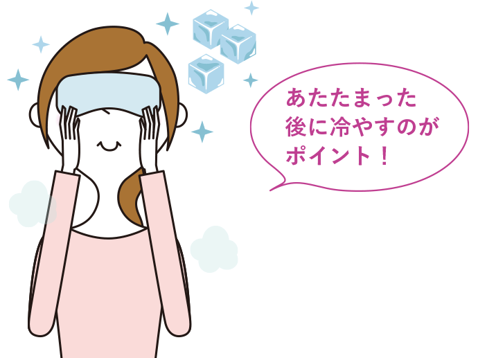 あたたまった後に冷やすのがポイント!