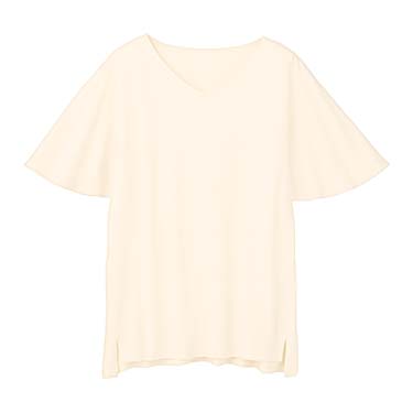オーガニックコットン無染色Tシャツ 生成り（キナリ）