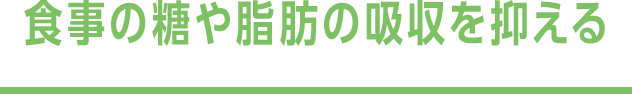 食事の糖や脂肪の吸収を抑える