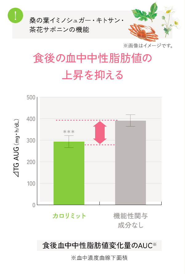 食後の血中中性脂肪値の上昇を抑える