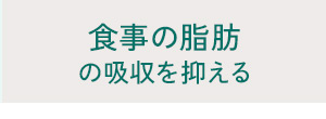 食事の脂肪の吸収を抑える